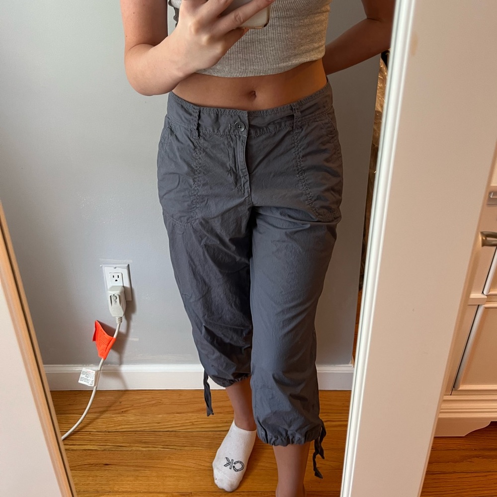 🤍Ann Taylor LOFT Cargo Capri Slate Blue Pants🤍